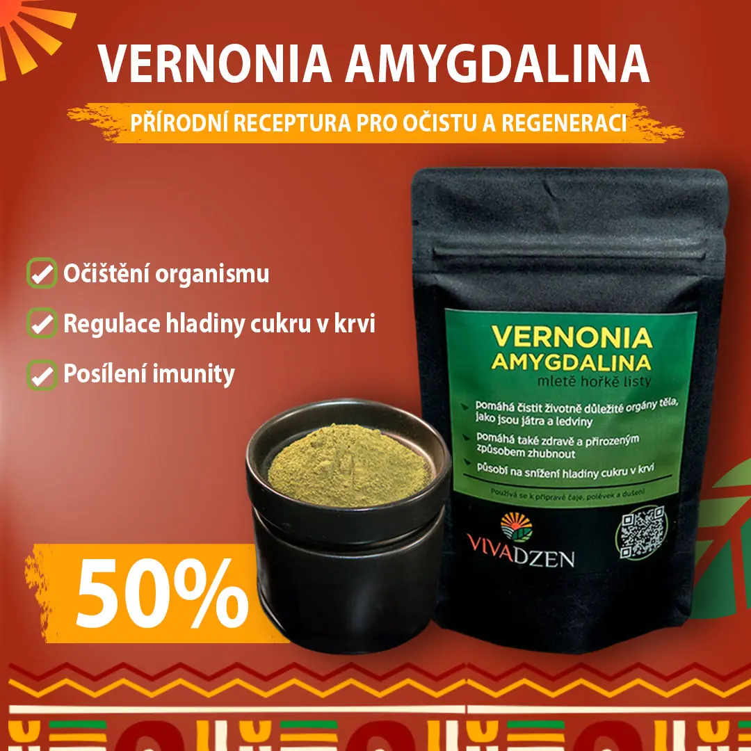 Sleva -50% na Mleté hořké listy Vernonia amygdalina